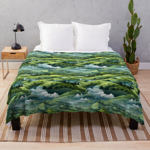 Item preview, Seamless Anime Grassy Landscape Pattern - Grass Landscape A designed and sold by Tony Bologna.