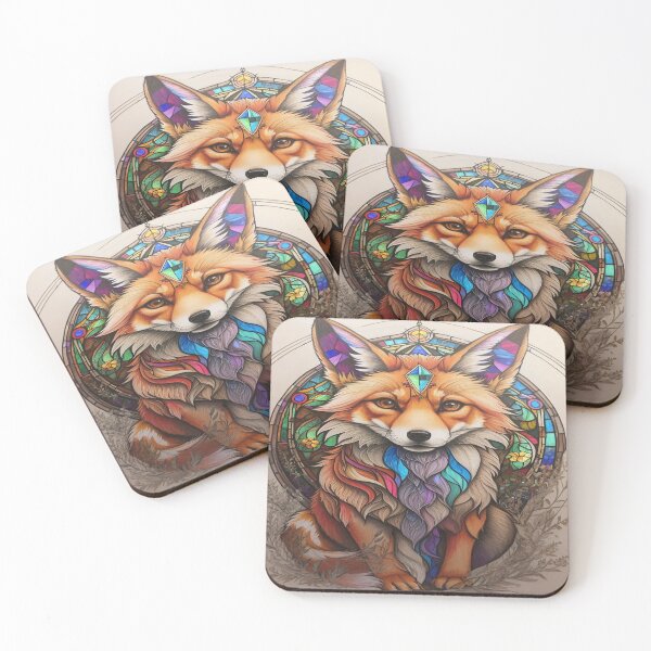 Item preview, Fox Stained Glass Art designed and sold by druidwolfart.