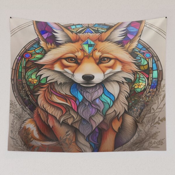 Item preview, Fox Stained Glass Art designed and sold by druidwolfart.