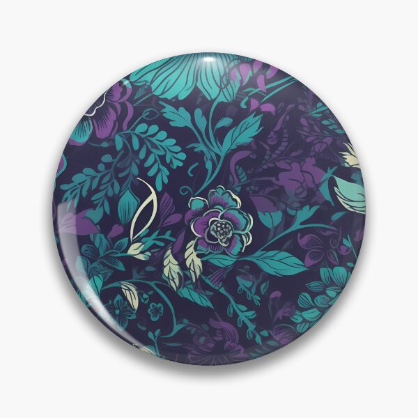 Item preview, Floral Teal and Purple Pattern designed and sold by StarfallenShop.