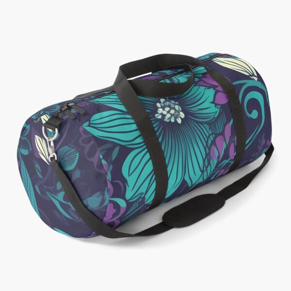 Item preview, Floral Teal and Purple Pattern designed and sold by StarfallenShop.