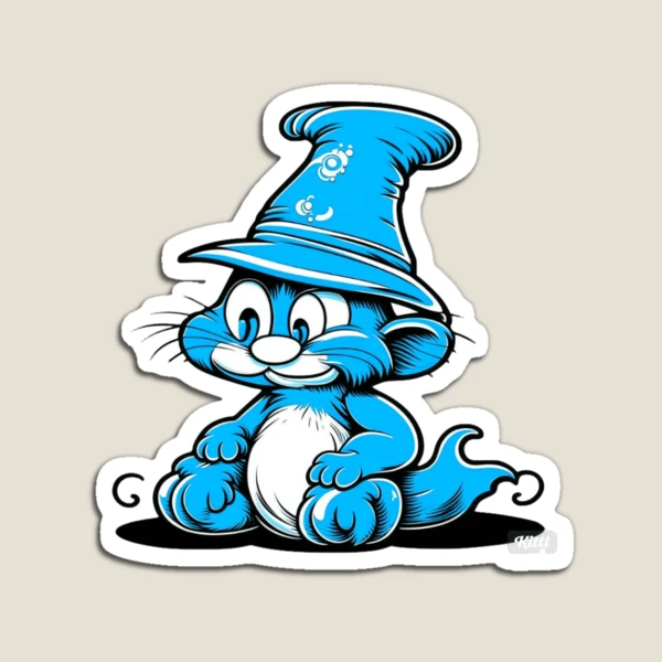 smurf cat Sticker for Sale by silverwolf946