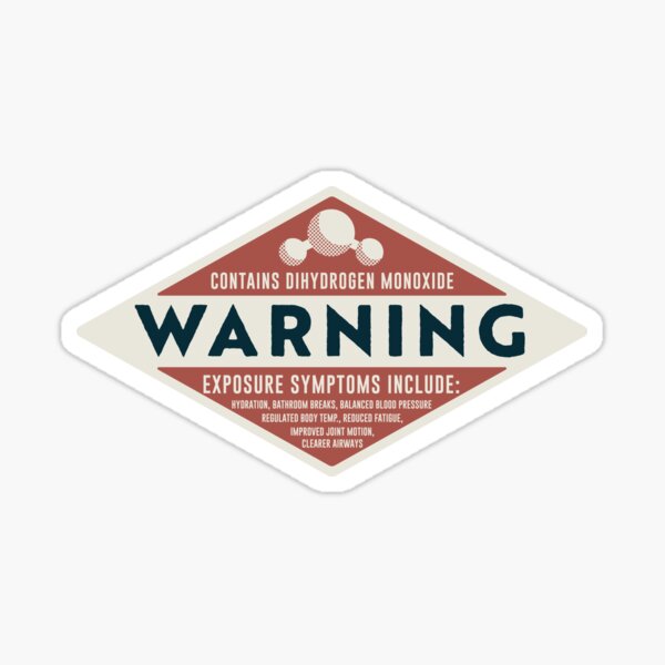 H2O Warning Label Sticker
