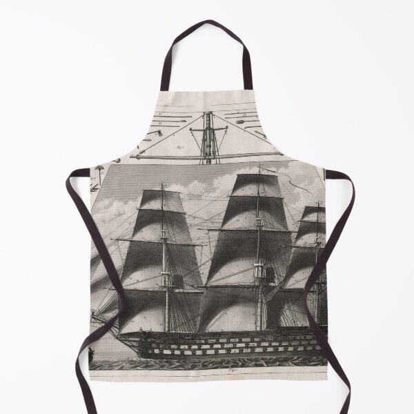 Item preview, Vintage Sailboat Outriggers Diagram (1849) designed and sold by BravuraMedia.