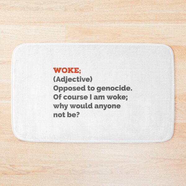 Item preview, Woke means opposed to genocide  designed and sold by Rachel the Artist .