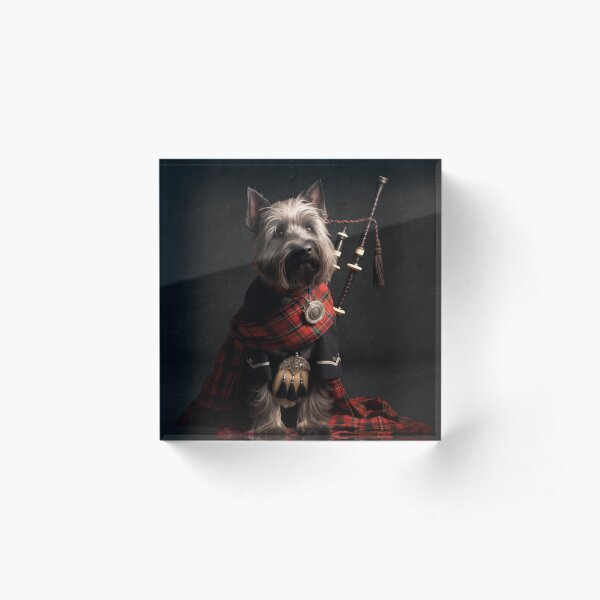 Item preview, Scottish Terrier in Scottish Clothes with Bagpipe designed and sold by graphicsbylucym.