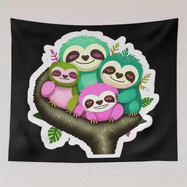 Item preview, Family of sloths  designed and sold by Roxburylane.