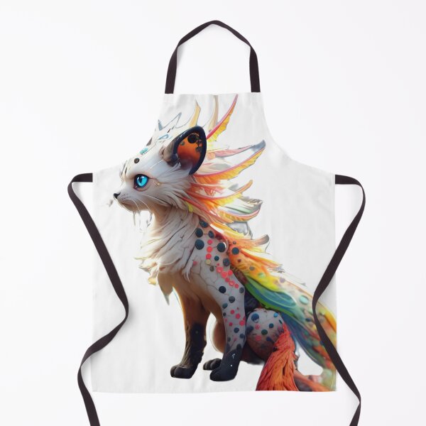 Item preview, Psychedelic hybrid creature furry  anthropomorphic hybrid fox cat creature manga anime whimsical  designed and sold by Baba  Yaga's Cards.