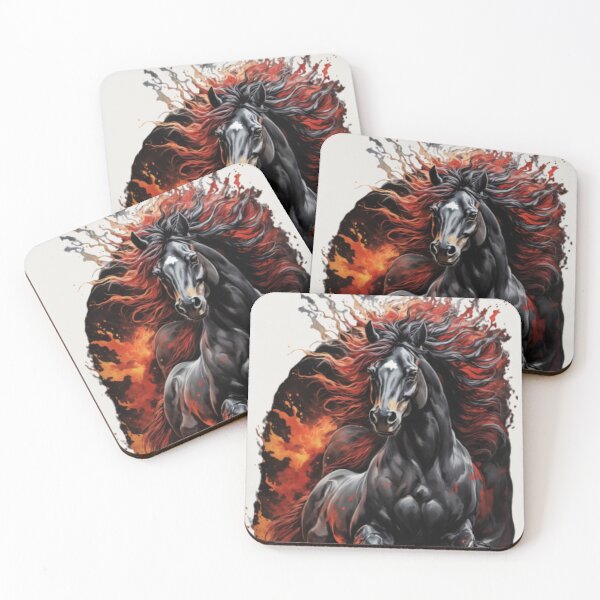 Item preview, Flaming Wild Black Beauty designed and sold by Geddit Designs.
