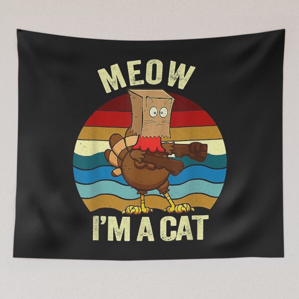 Item preview, Meow I'm a Cat Dabbing Turkey Fake Cat Thanksgiving Kids designed and sold by William Parker.