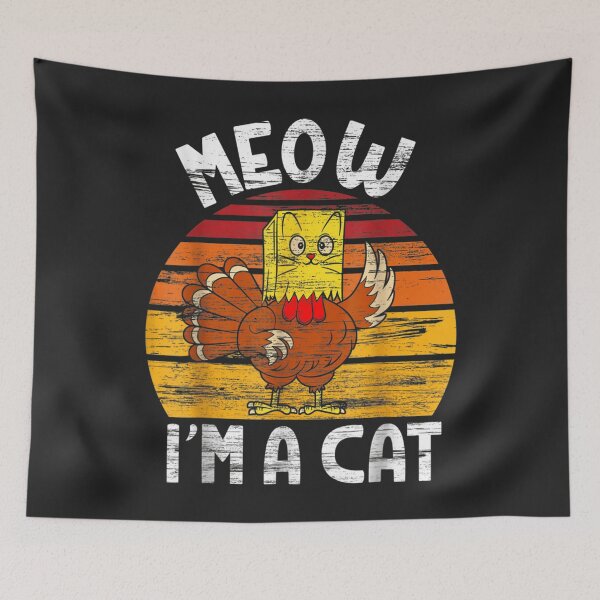 Item preview, Meow I'm A Cat Funny Fake Cat Thanksgiving Women Kid Cat Mom designed and sold by William Parker.