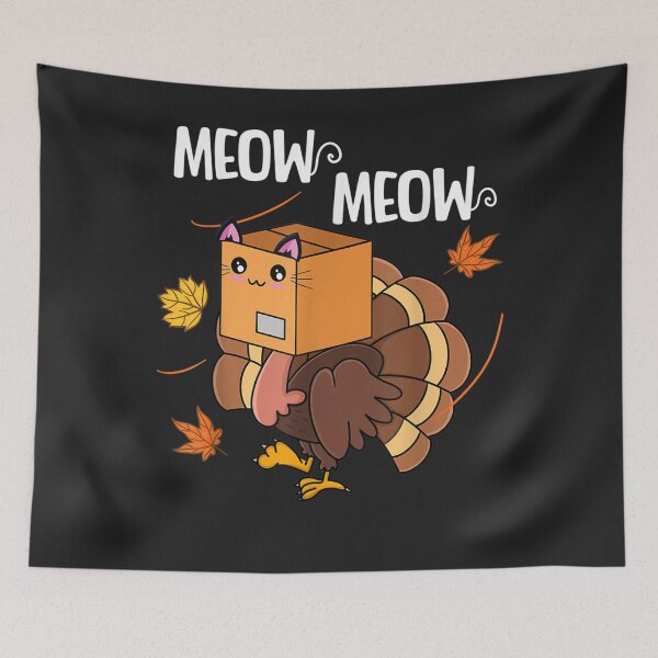 Item preview, Meow I'm Cat Thanksgiving Cat Funny Turkey Fake Cat Cartoon designed and sold by William Parker.