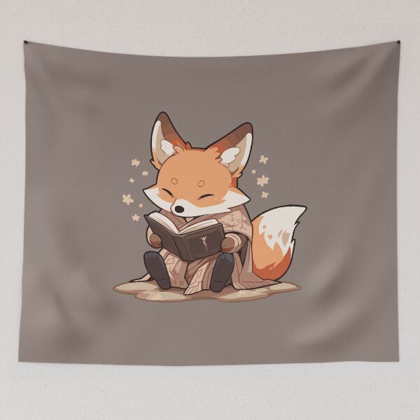 Item preview, Quiet Orange Fox Reading designed and sold by SweetClicks123.