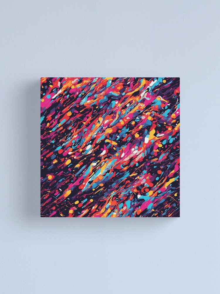 Thumbnail 1 of 3, Canvas Print, Colorful Paint Splash designed and sold by DJALCHEMY.
