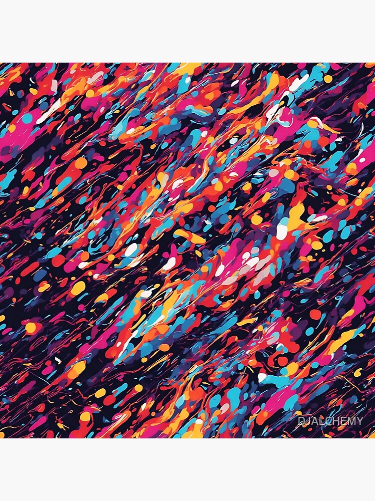 Thumbnail 3 of 3, Canvas Print, Colorful Paint Splash designed and sold by DJALCHEMY.