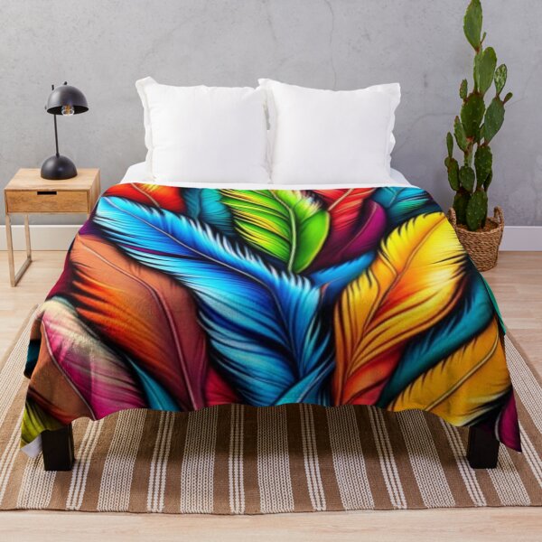 Item preview, Abstract Colorful Feather Pattern designed and sold by calibrit.