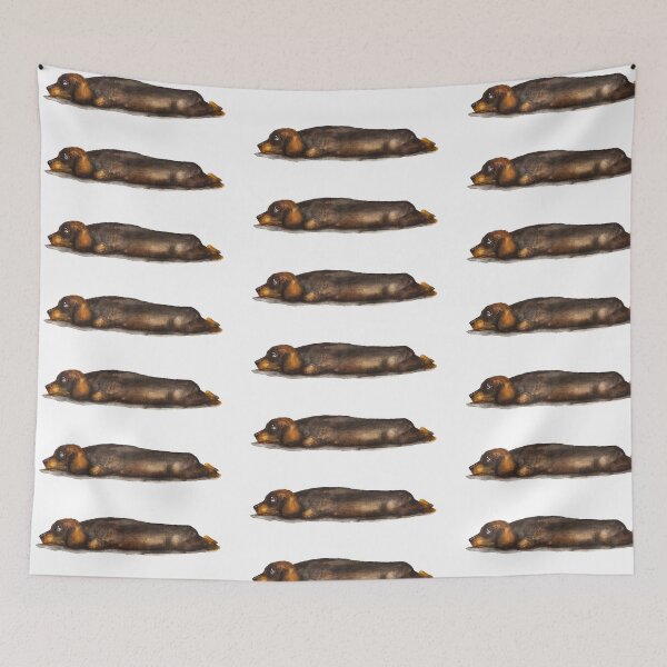 Item preview, Extra Long Dachshund dog painting designed and sold by Funsize-Art.