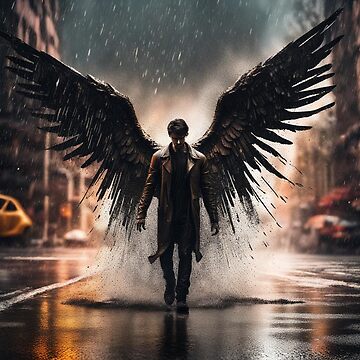 Artwork thumbnail, Angel in the Rain by LenCarol