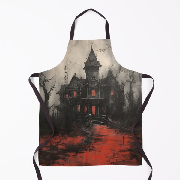 Item preview, Dark, scary red acrylic haunted house print designed and sold by dcrc.