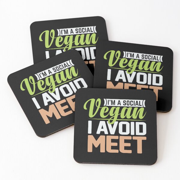Item preview, I'm a Social Vegan I Avoid Meet - Cool Gifts For Vegan by FanityPrints designed and sold by FanityPrints.