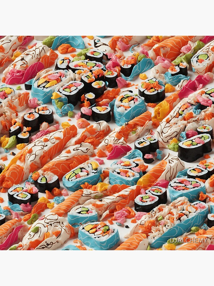 Thumbnail 3 of 3, Sticker, Sushi Dreams designed and sold by DJALCHEMY.