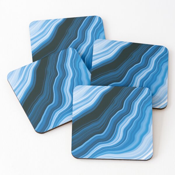 Item preview, Blue, Aqua And White Marbled Abstract Art Designs designed and sold by DEC02.