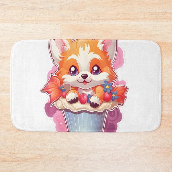 Item preview, Flowers Fox Cupcake Illustration designed and sold by alaa-mously.