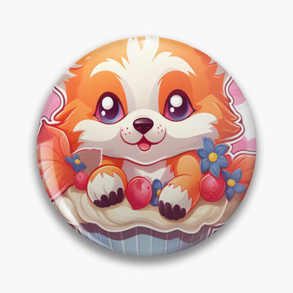 Item preview, Flowers Fox Cupcake Illustration designed and sold by alaa-mously.