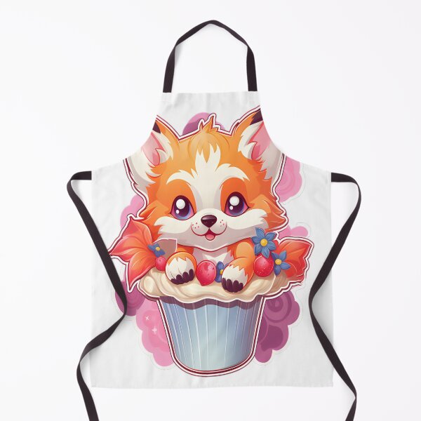 Item preview, Flowers Fox Cupcake Illustration designed and sold by alaa-mously.