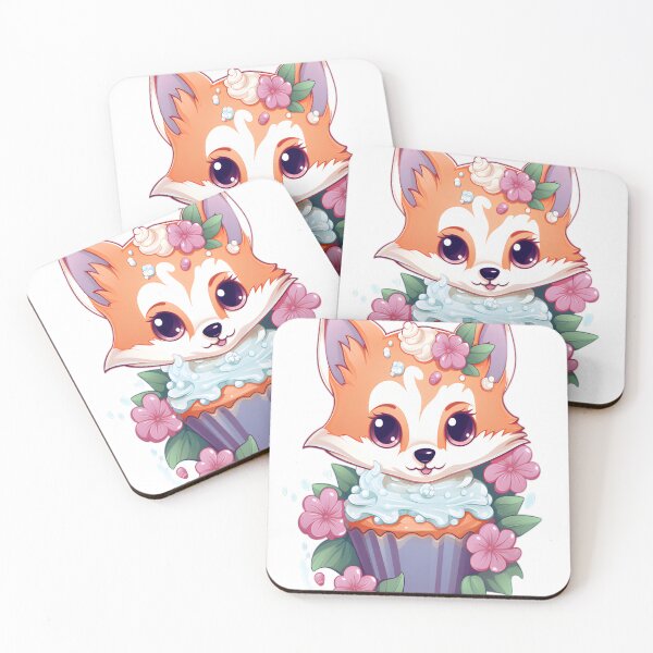 Item preview, Floral Fox Cupcake Delight designed and sold by alaa-mously.