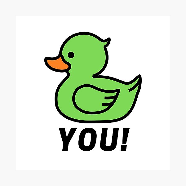 Item preview, Neon Green Rubber Duckie - Duck You! designed and sold by DavidsDucks.