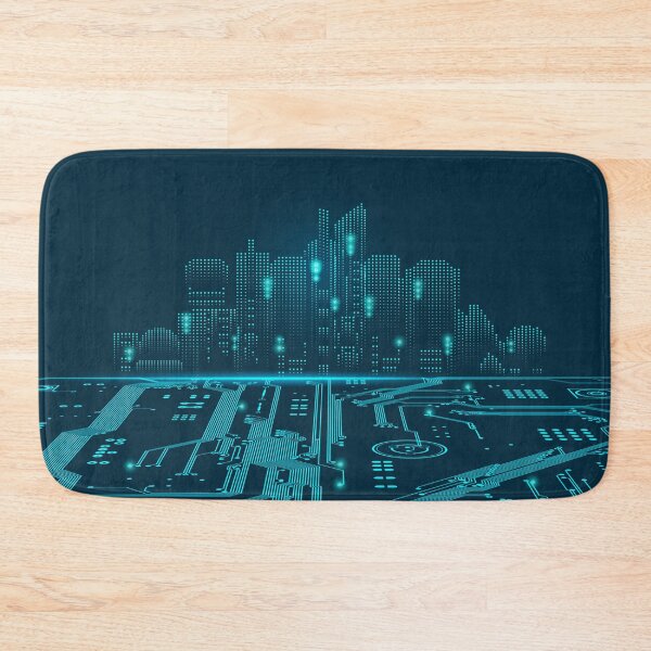 Item preview, cyberspace circuit board digital futuristic city  designed and sold by NiamLab.