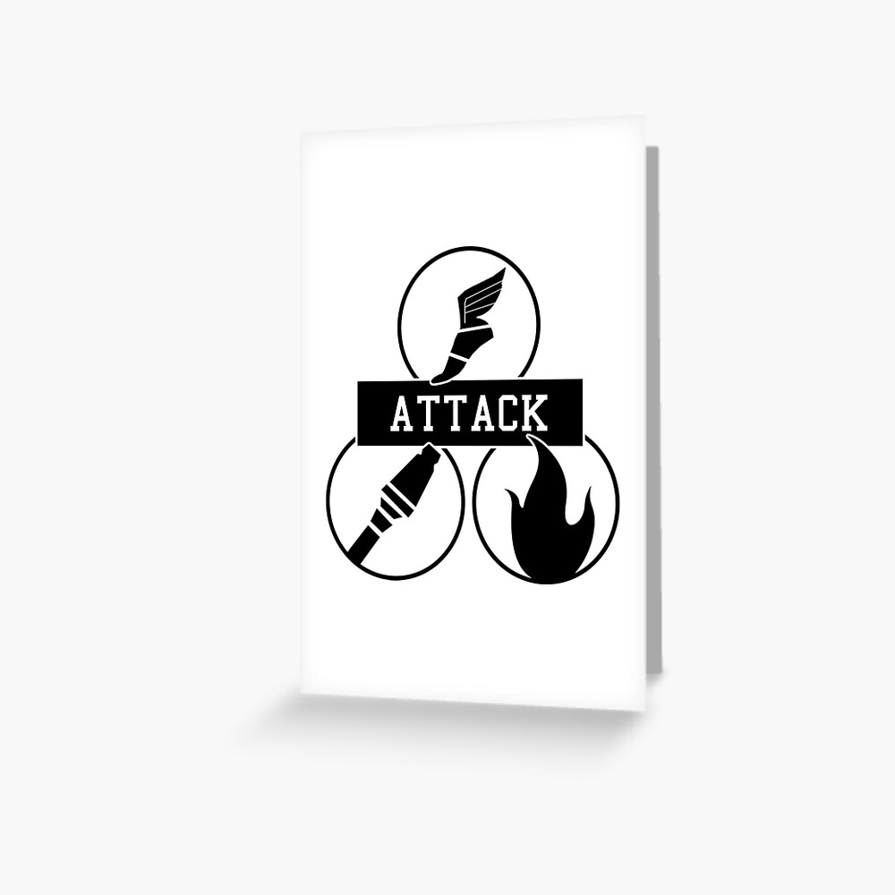 Team Fortress 2 Attack Class Team Trio Decals Scout Soldier Pyro Greeting Card By 0875