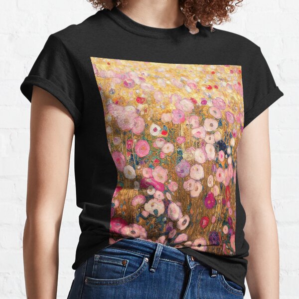 Item preview, Gustav Klimt Pink Flower Garden designed and sold by maniacfitness.
