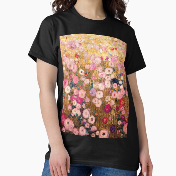Item preview, Gustav Klimt Pink Flower Garden designed and sold by maniacfitness.