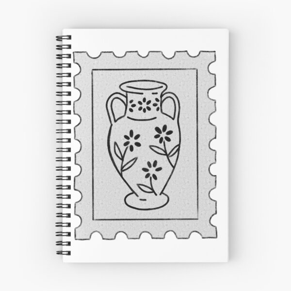 Item preview, Flower vase postage stamp designed and sold by Happyclayco.