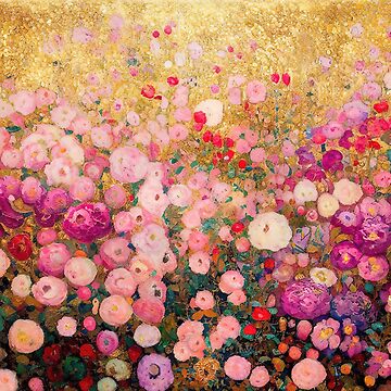 Aperçu de l'œuvre Fleurs roses de Gustav Klimt de maniacfitness