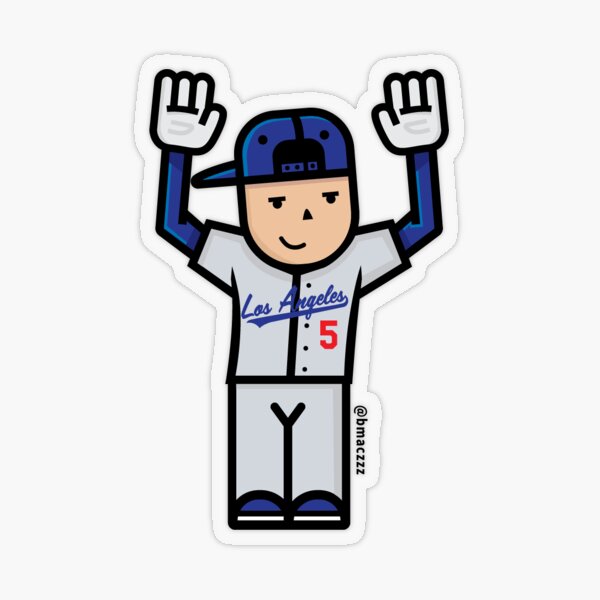 Freddie Freeman #5 Los Angeles Dodgers Signature Jersey  Sticker for Sale  by TheBmacz