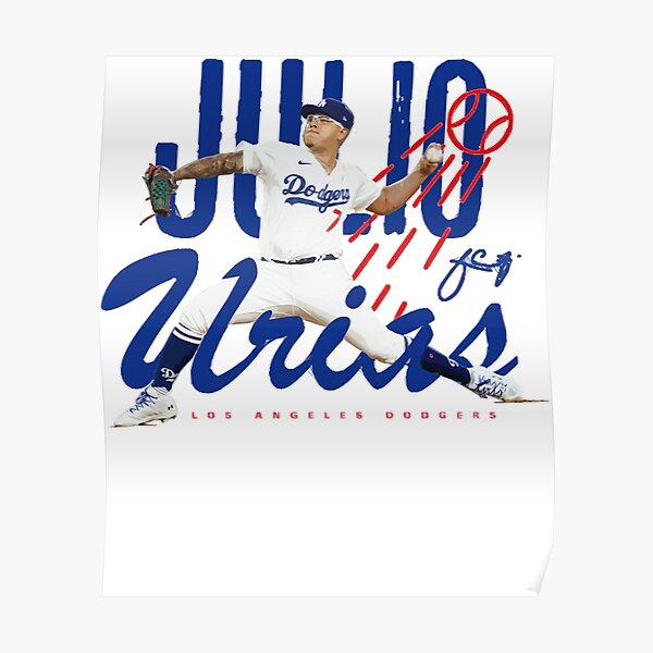 Julio Urias Baseball Paper Poster Dodgers 2 - Julio Urias