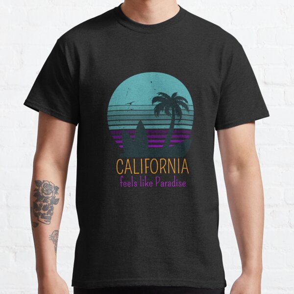 Pixels Los Angeles California Vintage Summer Sunset Women's T-Shirt by Megan Miller