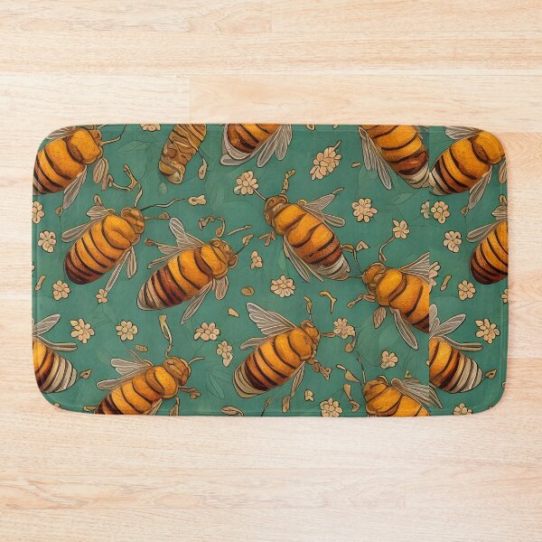 Item preview, Honey Bee Flower Pattern designed and sold by Indie-Chille.