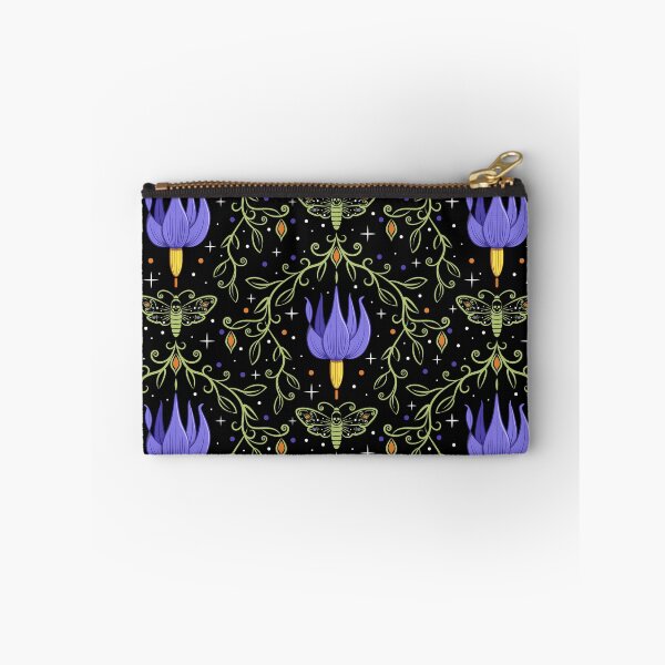 Item preview, Deadly Nightly & A Deaths Head Moth - Halloween Purple Orange Green Flowers Floral  designed and sold by LoreliDesigns.