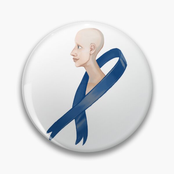 Item preview, Blue Cancer Ribbon Head designed and sold by AliceMermaid.