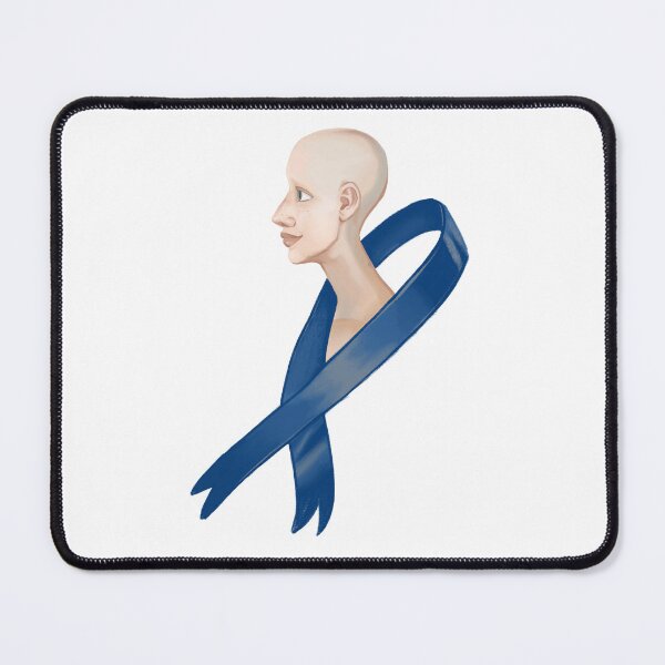 Item preview, Blue Cancer Ribbon Head designed and sold by AliceMermaid.