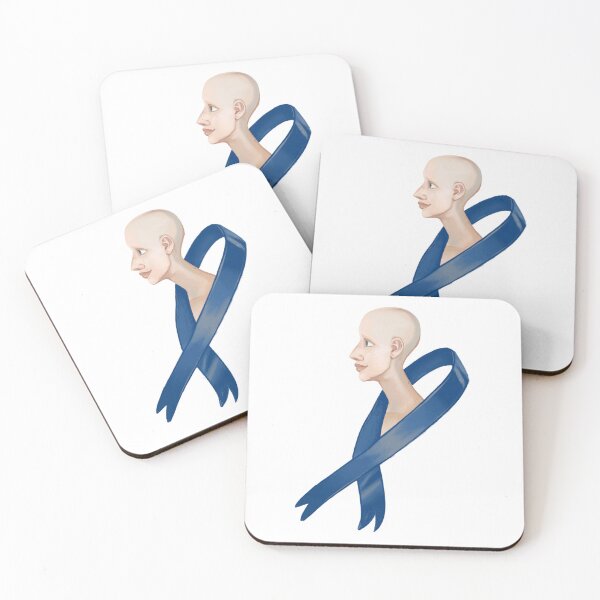 Item preview, Blue Cancer Ribbon Head designed and sold by AliceMermaid.