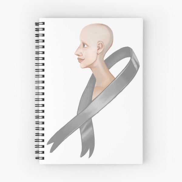 Item preview, Grey Cancer Ribbon Head designed and sold by AliceMermaid.