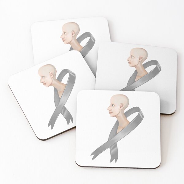 Item preview, Grey Cancer Ribbon Head designed and sold by AliceMermaid.