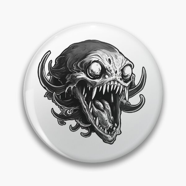 Item preview, Big Teeth Scary Sea Monster designed and sold by StickerOrb.