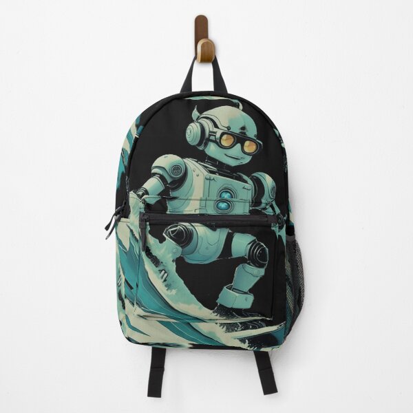 Item preview, Gnarly Retro Cyborg Surfer Dude designed and sold by Vintage Hustle.