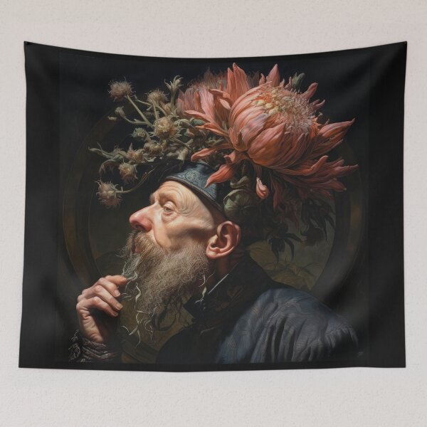 Item preview, Contemplative Bearded Man with Thistle Hat designed and sold by Shannon Hilson.
